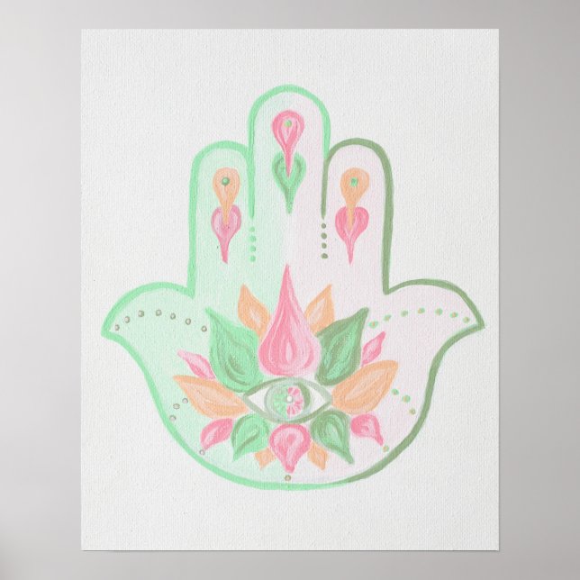 Poster Pastel Hamsa (Devant)