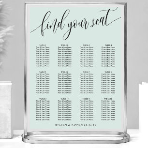 Poster Pastel Mint Carte simple Mariage