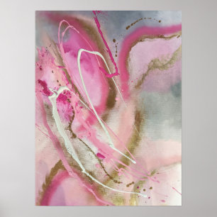 Poster Pastel Pink Art Abstrait à Canvass