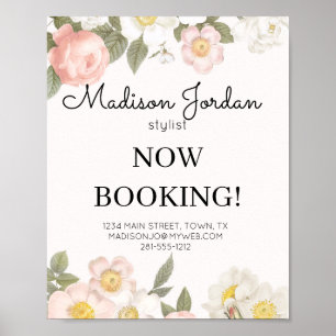 Poster Pastel Pink Floral Business