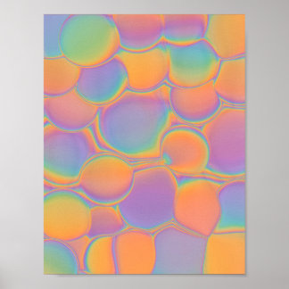 Poster Pastel Rainbow Abstract Scallop Pattern Colorful W