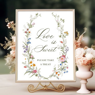 Poster Pastel Rose Floral Fleur sauvage L'amour est doux