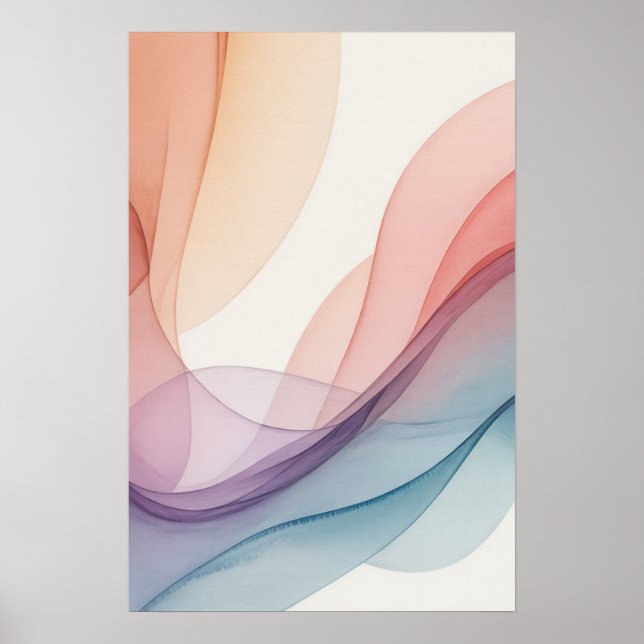 Poster Pastels Fluides (Devant)