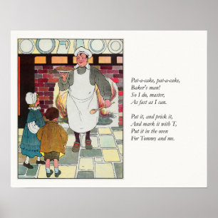 Poster Pat-a-cake, pat-a-cake, l'homme de Baker