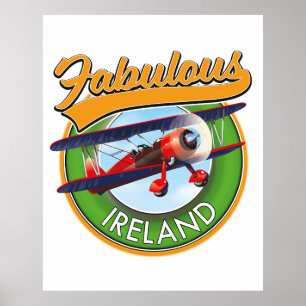 Poster patch de voyage en Irlande fabuleux.