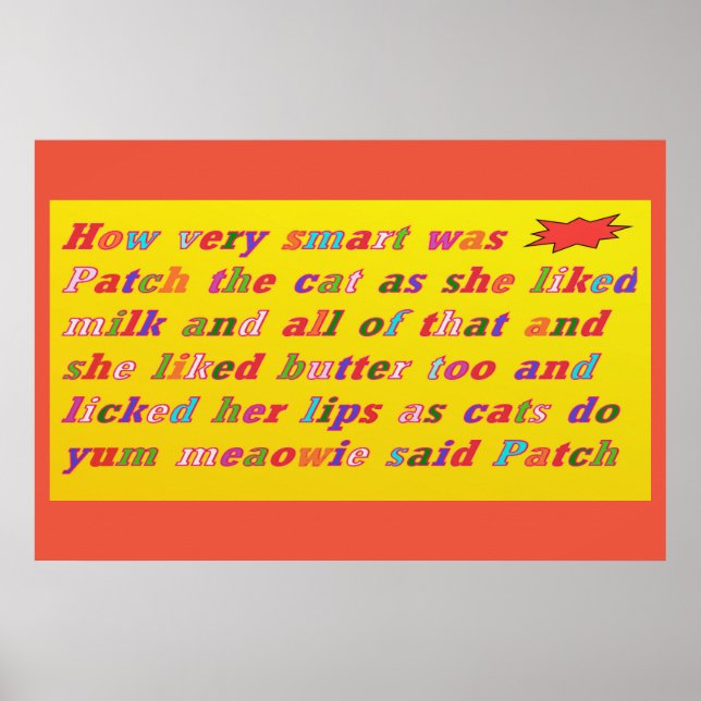 Poster Patch le chat était un design très intelligent et  (Devant)