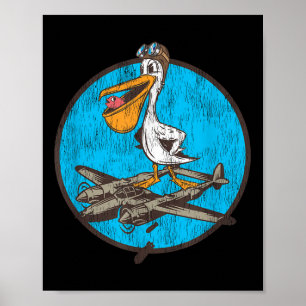 Poster Patch Pilote De Combat De La Deuxième Guerre Mondi