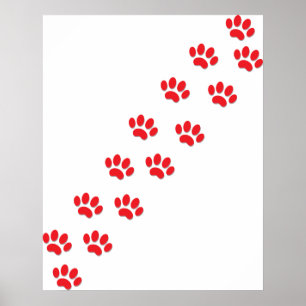Poster Pâtes de chat