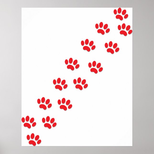 Poster Pâtes de chat (Devant)
