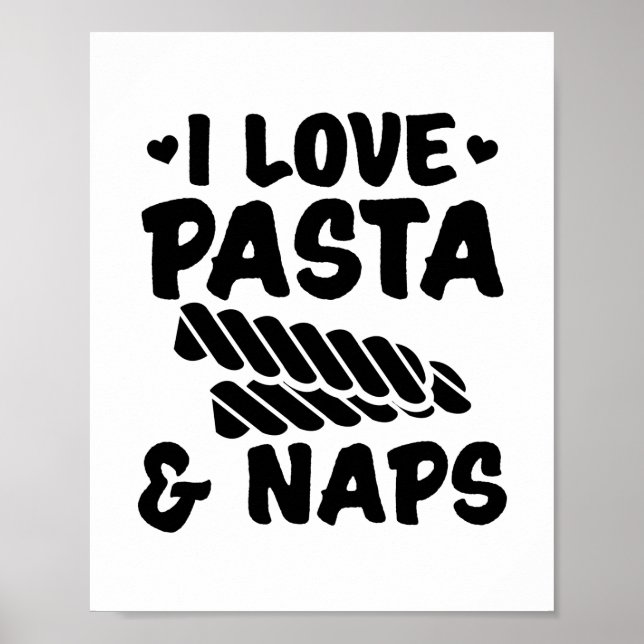 Poster Pâtes | Italienne Pizza Spaghetti Idée cadeau (Devant)