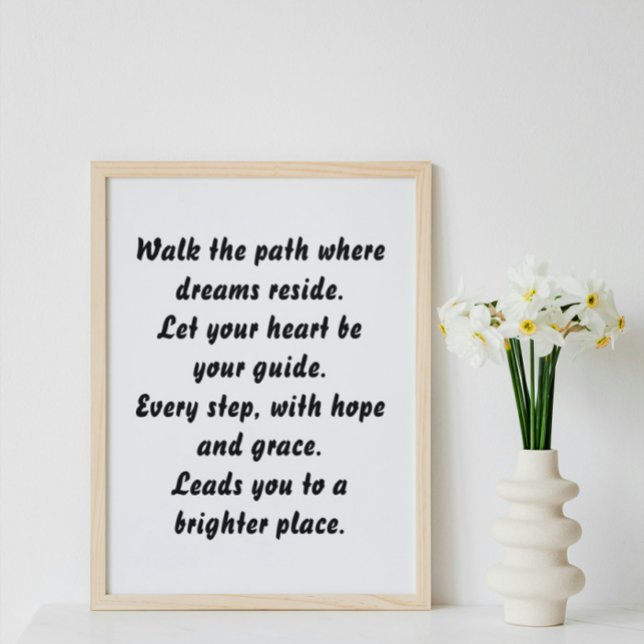 Poster Path of Dreams inspiration mini poem (Créateur téléchargé)