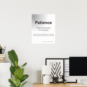 Poster Patience Faites Confiance Au Processus Art Minimal
