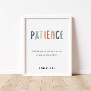 Poster Patience le fruit de l'affiche spirituelle