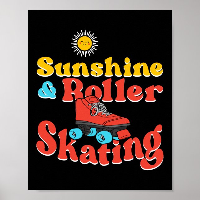 Poster Patinage à rouleaux Sunshine & Patinage à rouleaux (Devant)