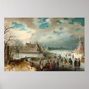 Poster Patinage sur Amstel River, van Breen Fine Art Post