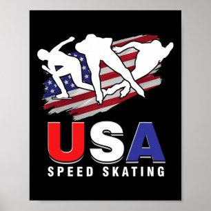 Poster Patineur sur glace américain Patinage Patineurs Vi