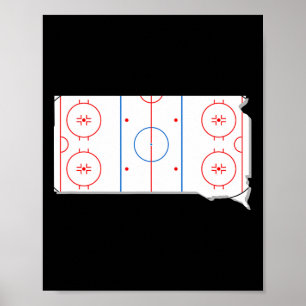 Poster Patinoire de hockey Clic South Dakota Plan de cont