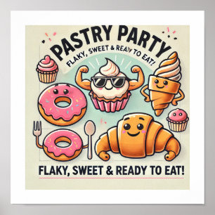 Poster Pâtisserie Elegant Mur Art pour Bakers & Dessert L