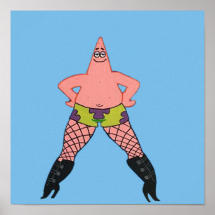 Poster Patrick dans les filets à poissons