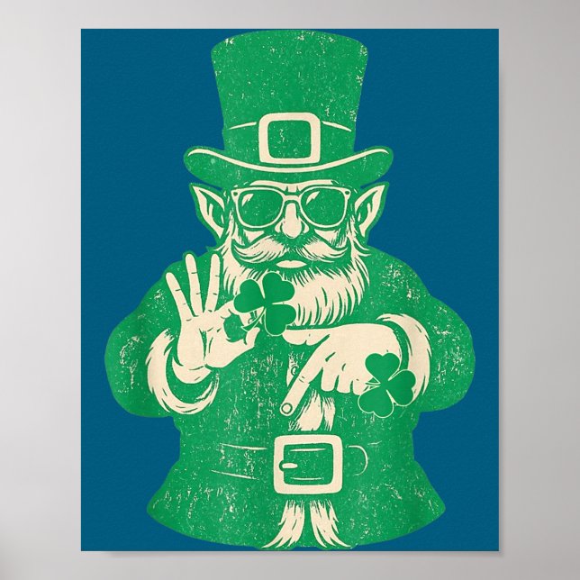 Poster Patricks Day, Leprechauns Funny 6 Meme Gift Men, W (Devant)