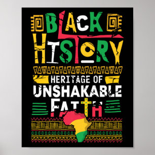 Poster Patrimoine De La Foi Inébranlable Mois De L'Histoi