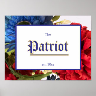 Poster Patriotic Establishment Welcome Sign