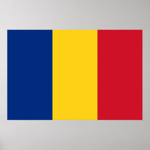 Poster Patriotic Romania flag Romanian
