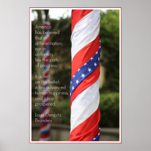 Poster patriotique de la diversité américaine