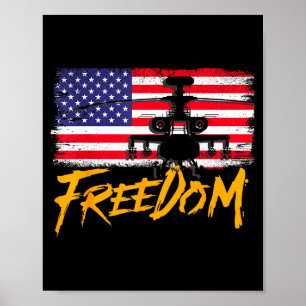 Poster Patriotique États-Unis - Liberté du drapeau améric