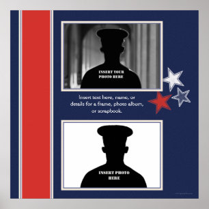 Poster Patriotique Stars Thème Photo Collage