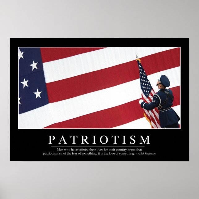 Poster Patriotisme : Citation inspirante (Devant)