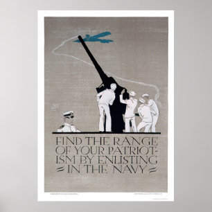 Poster Patriotisme d'exposition - enrôlez la marine