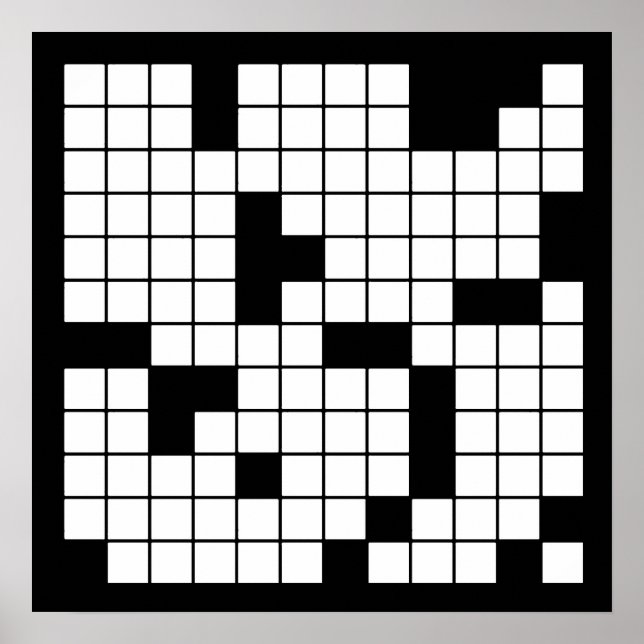 POSTER PATTERN GRAPHICS GAMES FUN WORDS DE CROSSWORD (Devant)