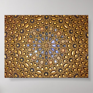 Poster pattern of ceiling of Royal Acazar de Seville