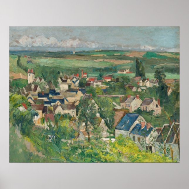 Poster Paul Cezanne - Auvers, Vue panoramique (Devant)