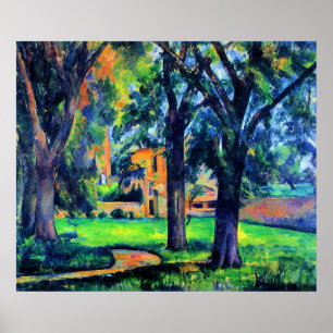 Poster Paul Cezanne - Châtaignier et Ferme,
