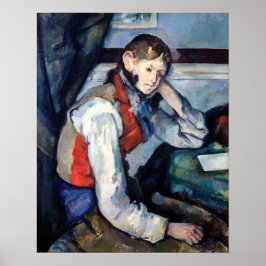 Poster Paul Cezanne - Garçon dans la veste rouge