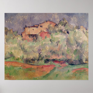 Poster Paul Cezanne   La Maison à Bellevue, 1888-92