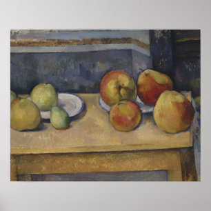 Poster Paul Cezanne - La vie continue avec les pommes et 