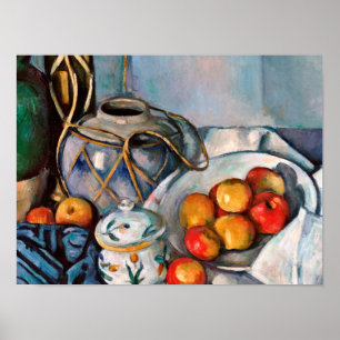Poster Paul Cezanne - la vie toujours avec des pommes