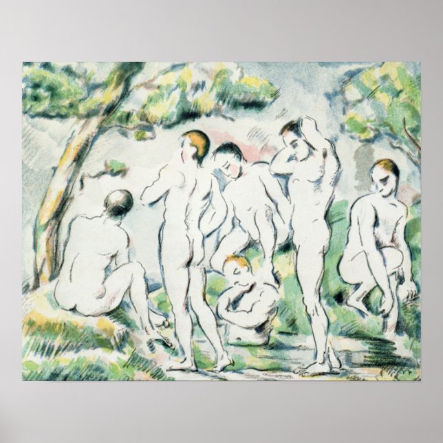 Poster Paul Cezanne | Les Baignoires, Petite assiette (Devant)