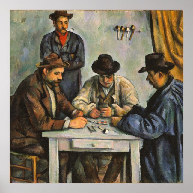 Poster Paul Cezanne - Les Joueurs De Cartes (Devant)