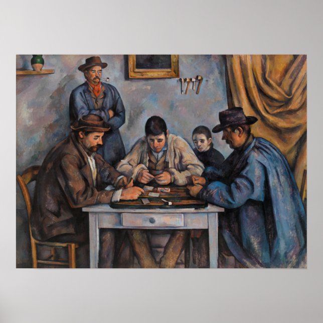 Poster Paul Cezanne - Les Joueurs De Cartes (Devant)