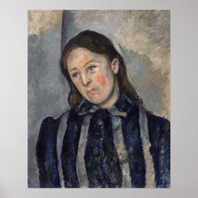 Poster Paul Cezanne - Madame Cezanne avec cheveux loosené (Devant)