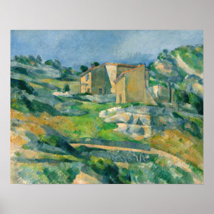 Poster Paul Cezanne - Maisons en Provence, vallée de Riau