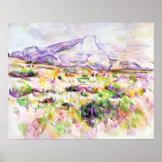Poster Paul Cezanne | Mont Sainte-Victoire de Les Lauve (Devant)