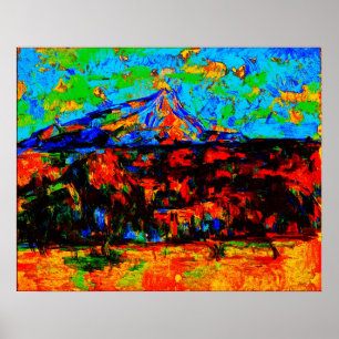 Poster Paul Cézanne - Mont Sainte-Victoire (Modified)