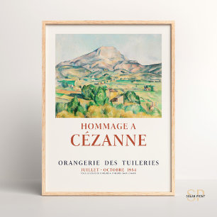 Poster Paul Cézanne Mont Sainte-Victoire Paysage serein