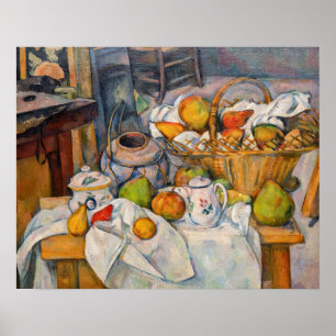 Poster Paul Cezanne - Nature morte avec panier