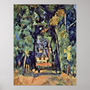 Poster Paul Cezanne - rue à Chantilly